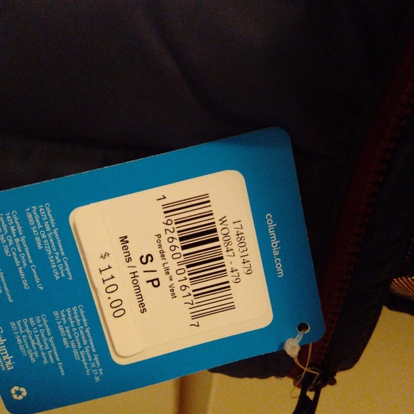 Columbia Unisex Powder Lite™ Vest (S) Navy - Picture 3 of 6